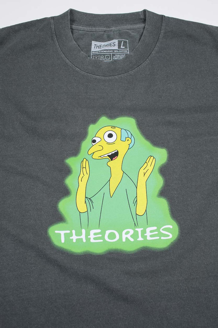 Theories Healthy Green Glow Tee - Washed Black