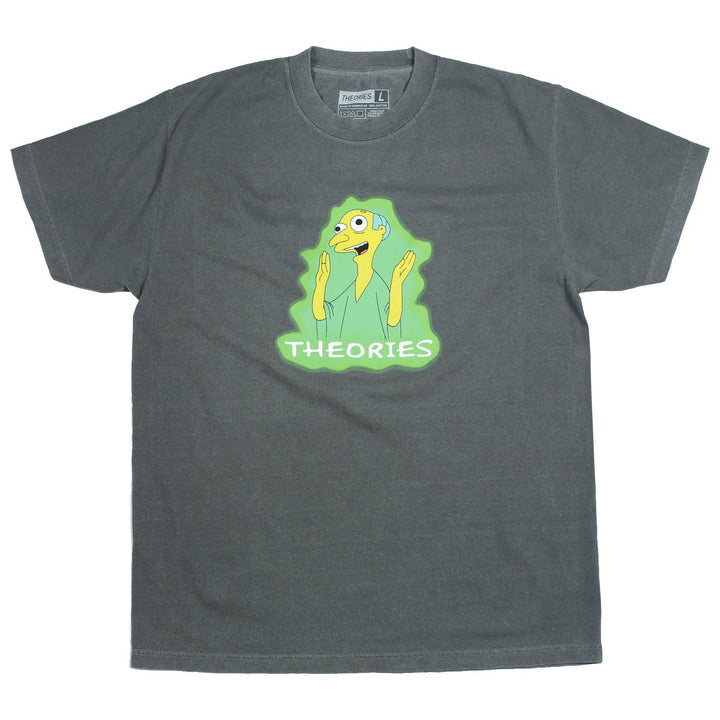 Theories Healthy Green Glow Tee - Washed Black