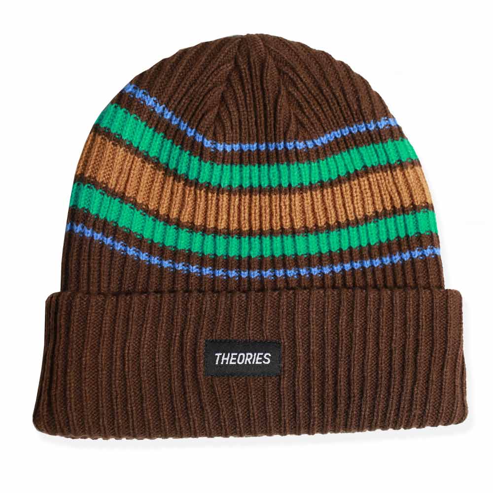 Theories Burst Stripe Beanie - Cedar