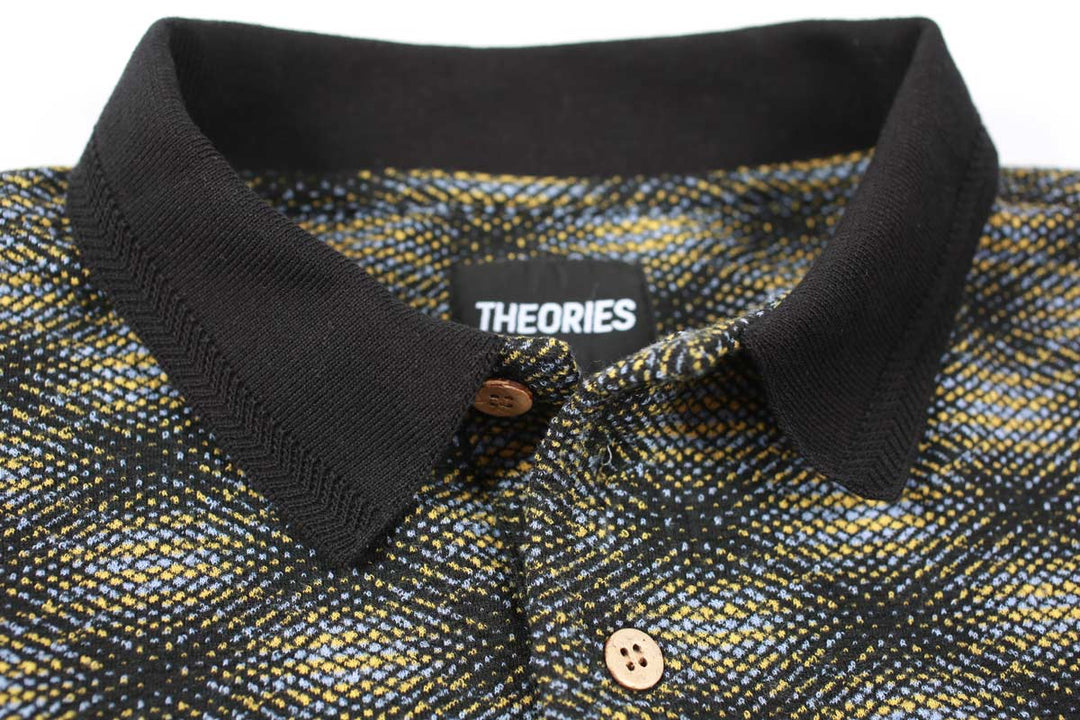 Theories E.S.P. Long Sleeve Polo - Black / Lilac