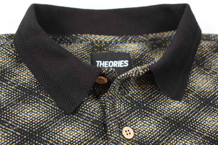 Theories E.S.P. Long Sleeve Polo - Black / Lilac