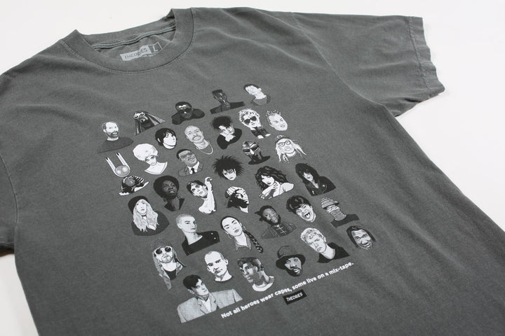 Theories Mixtape Garment Dyed Tee - Faded Black