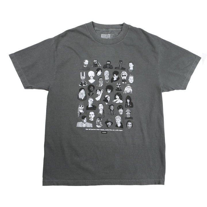 Theories Mixtape Garment Dyed Tee - Faded Black