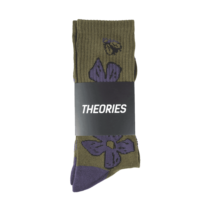 Theories Pollinate Sock - Green / Purple