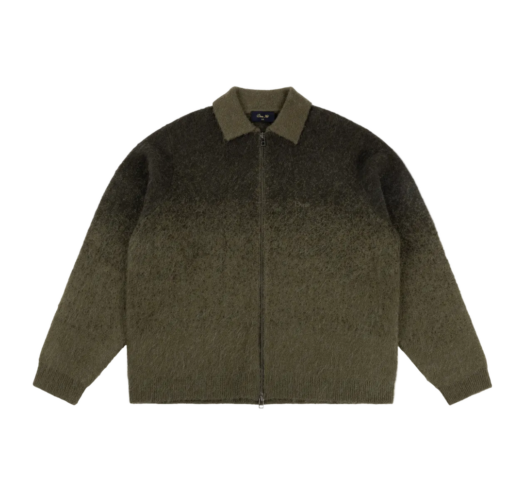 Dime Mohair Double Zip Knit - Forest