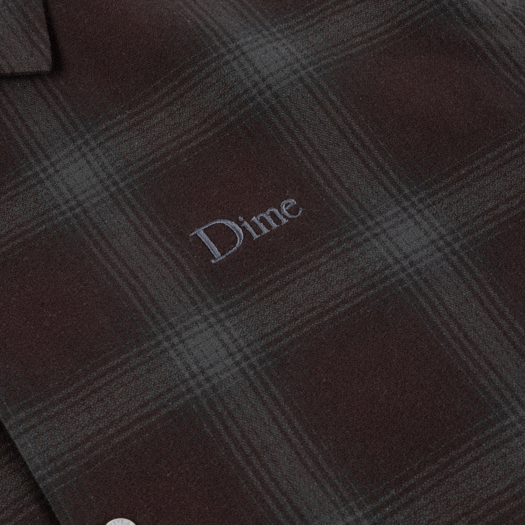 Dime Premium Flannel Shirt - Bordeaux