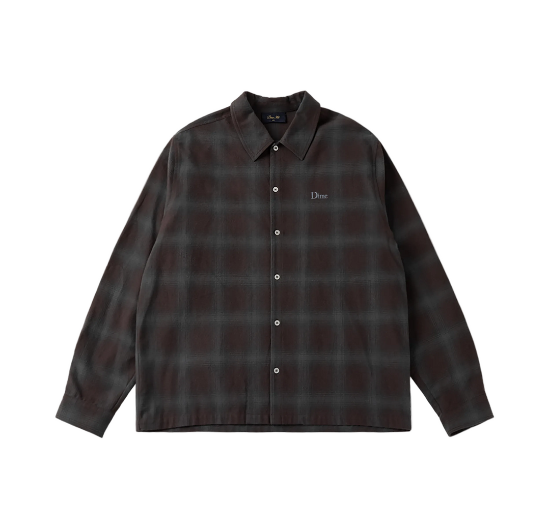 Dime Premium Flannel Shirt - Bordeaux