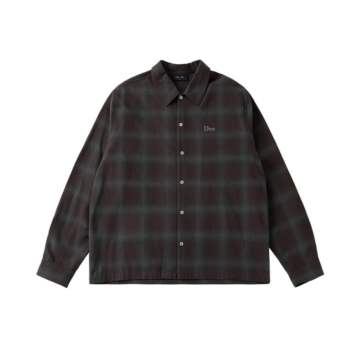 Dime Premium Flannel Shirt - Bordeaux
