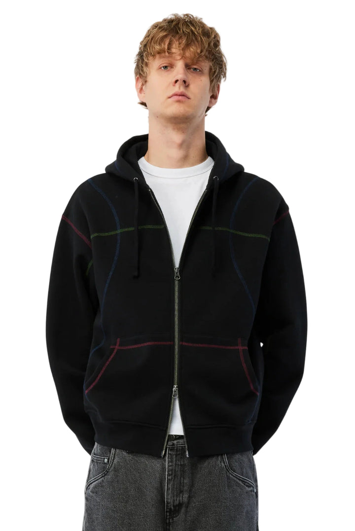 Dime Court Zip Hoodie - Black Multi