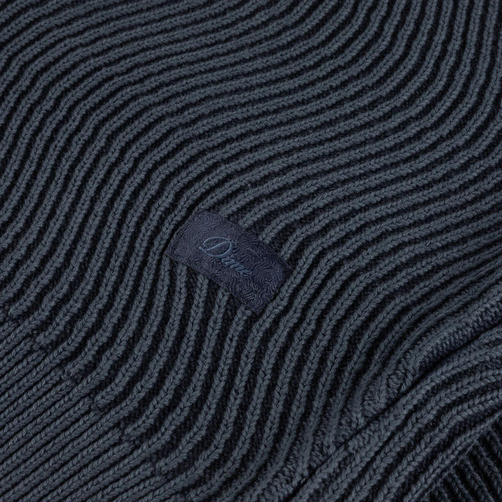 Dime Wave Knit Sweater - Navy