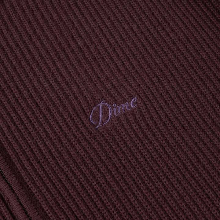 Dime Double Zip Knit - Wine