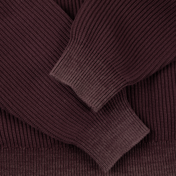 Dime Double Zip Knit - Wine
