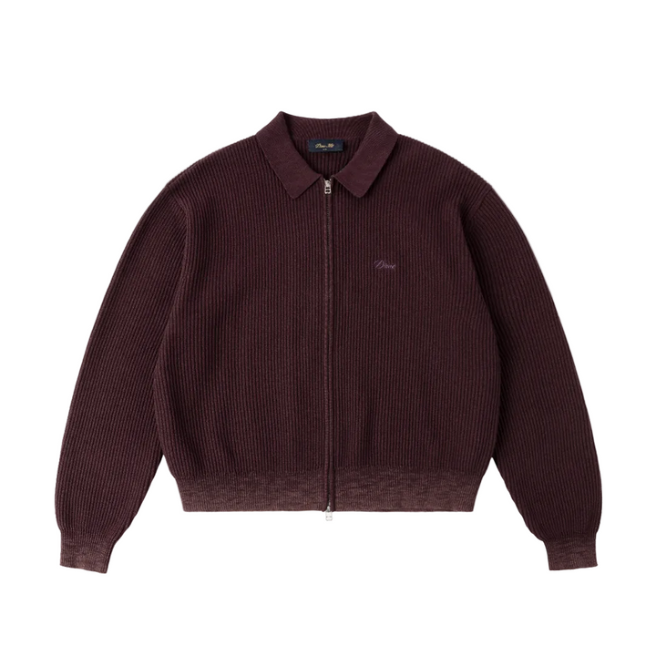 Dime Double Zip Knit - Wine