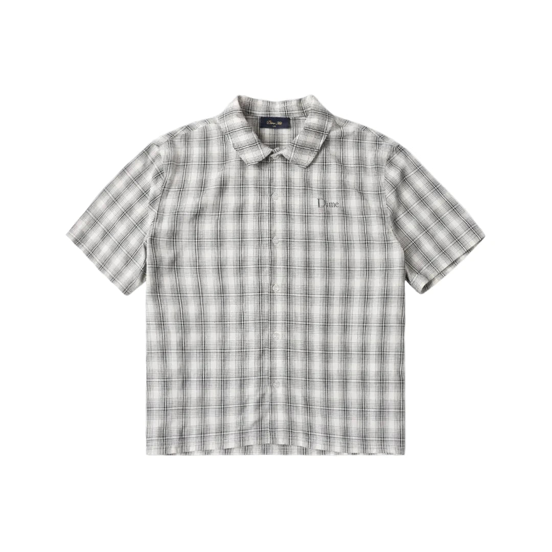 Dime Plaid Button Up Shirt - Gray