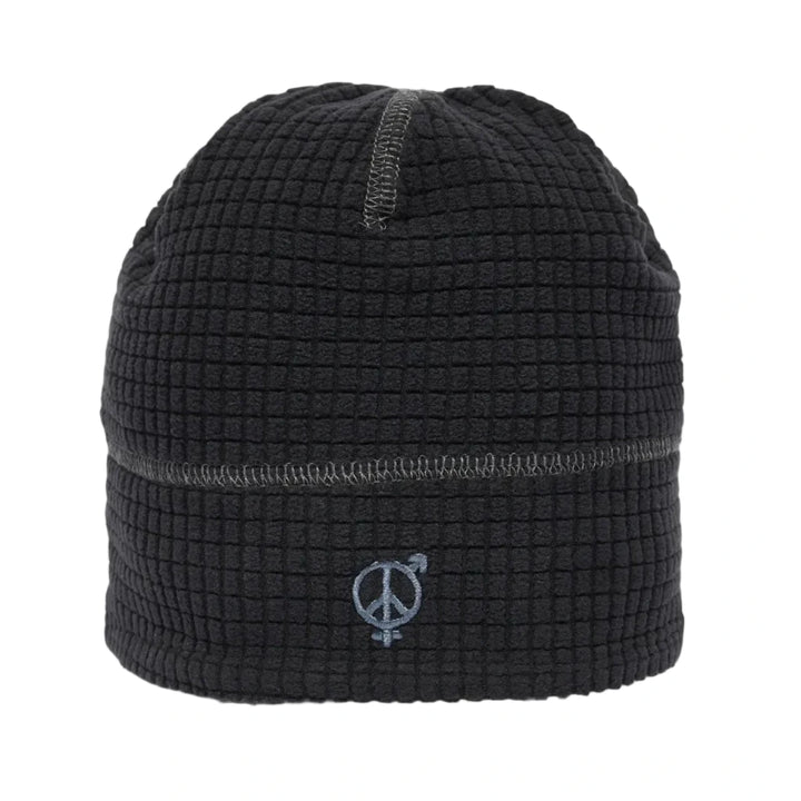 Sexhippies Reversible Grid Fleece Beanie - Black / Mid Grey