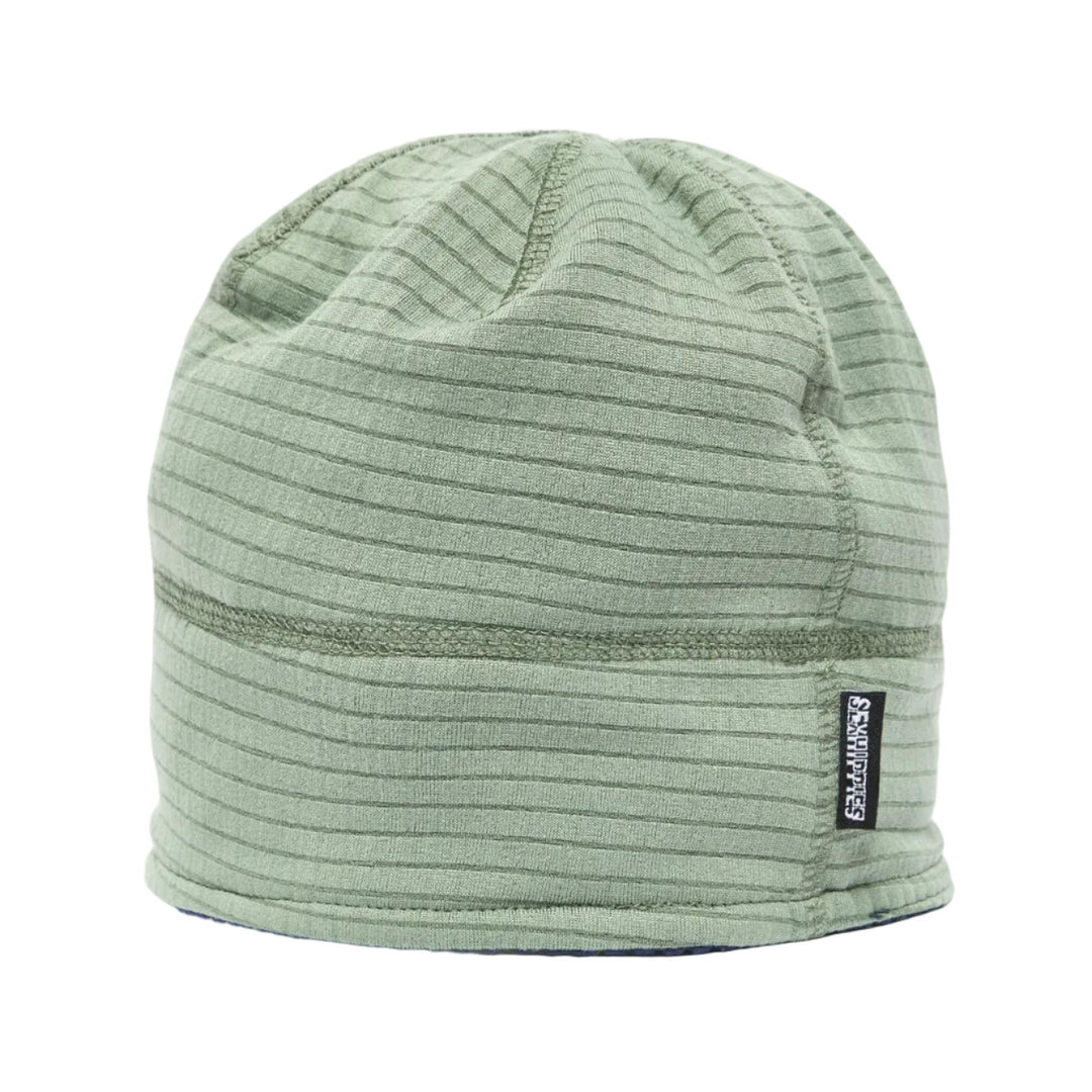 Sexhippies Reversible Grid Fleece Beanie - Navy / Sage