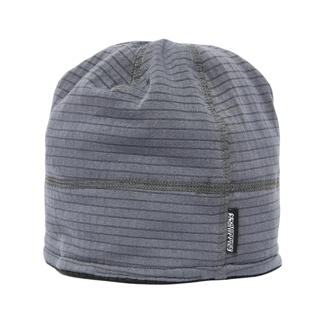 Sexhippies Reversible Grid Fleece Beanie - Black / Mid Grey