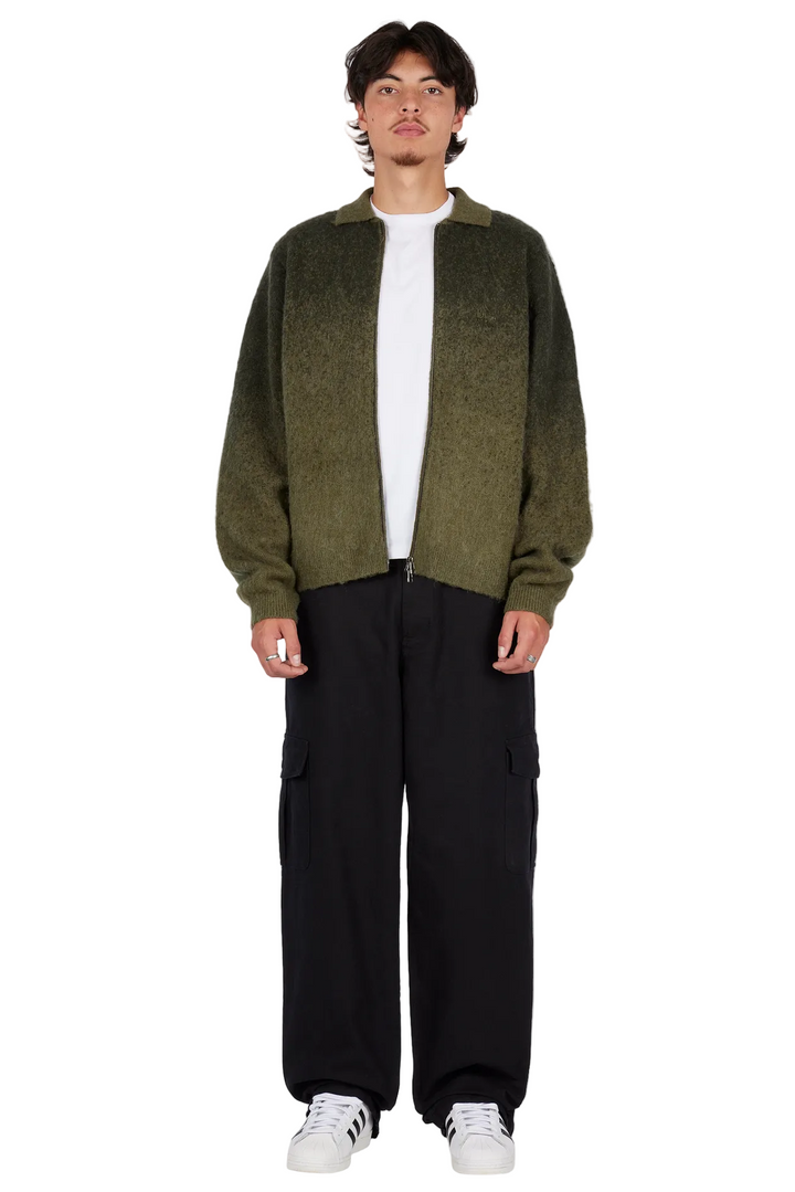 Dime Mohair Double Zip Knit - Forest
