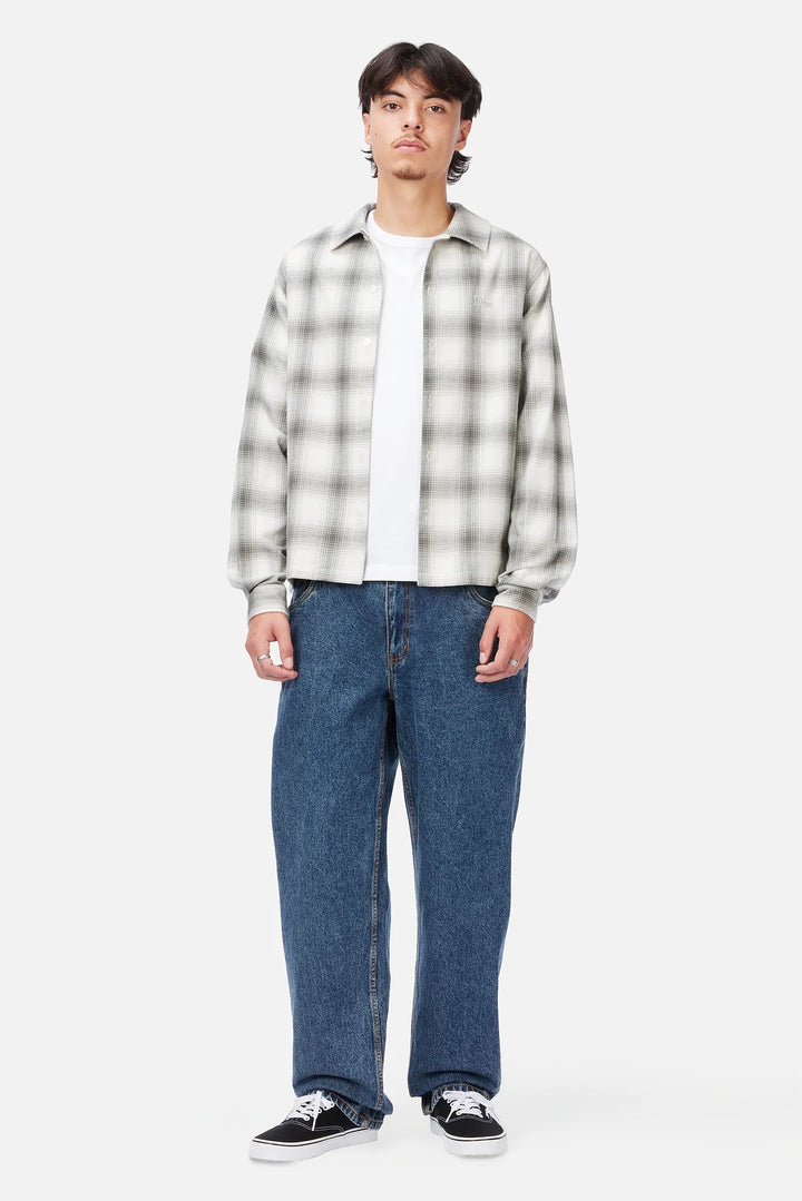 Dime Premium Flannel Shirt - Light Gray