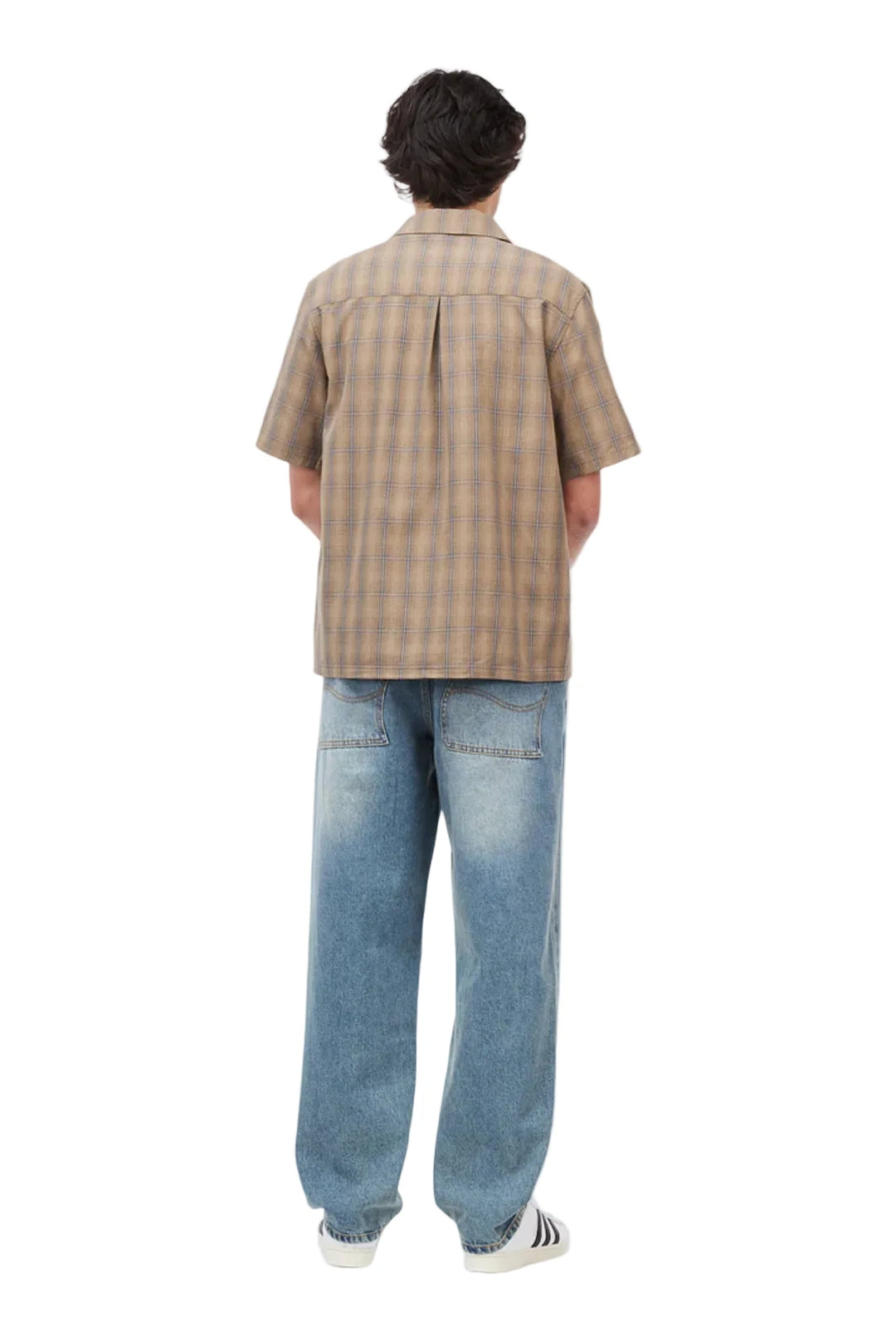 Dime Plaid Button Up Shirt - Brown