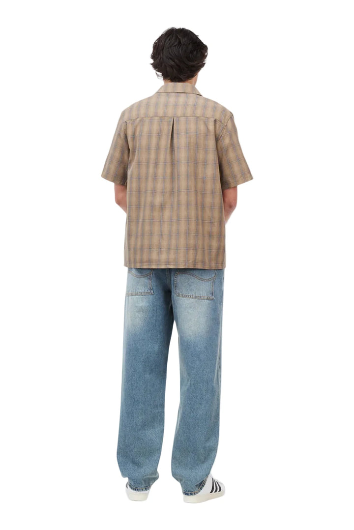 Dime Plaid Button Up Shirt - Brown
