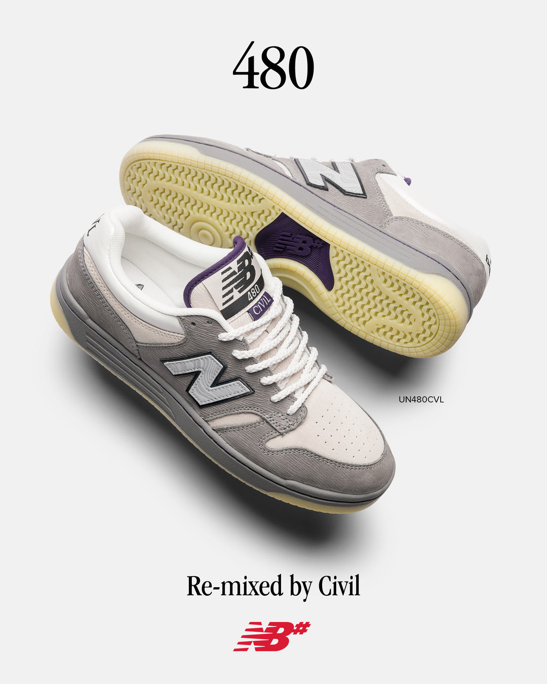 New Balance Numeric 480 x Civil - Clam Grey