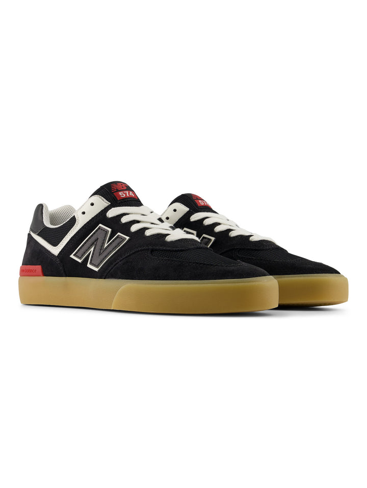 New Balance Numeric 574 Vulc - Black / Gum