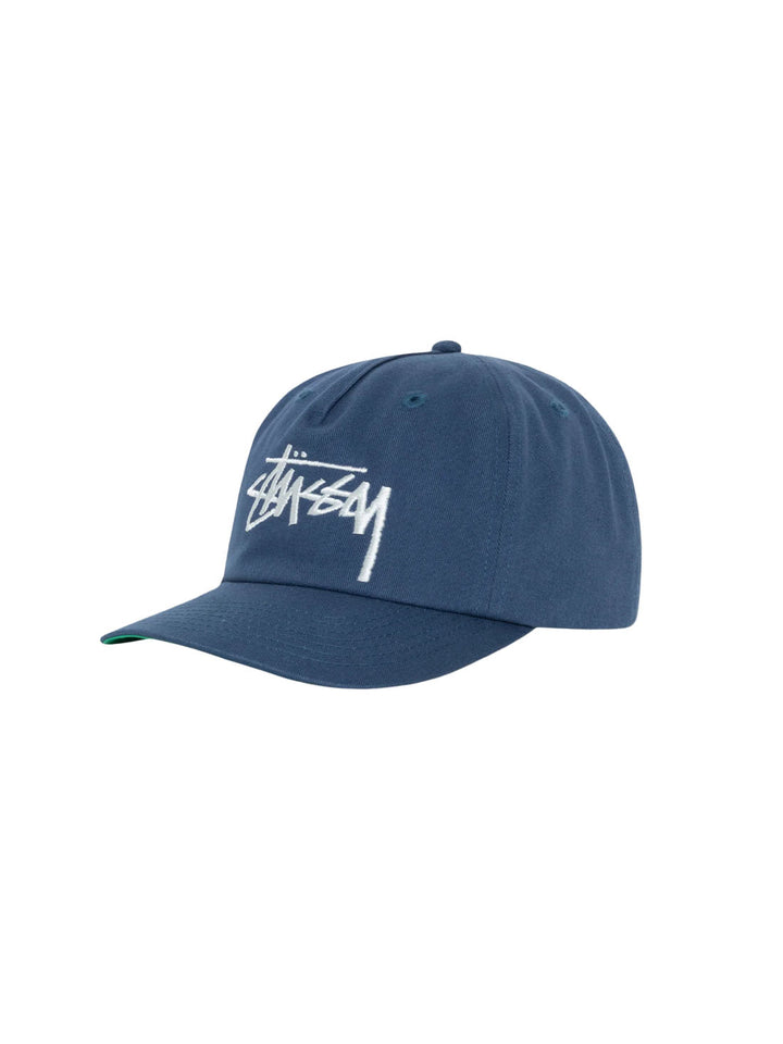 Stussy Big Stock Mid Depth Cap - Dark Blue