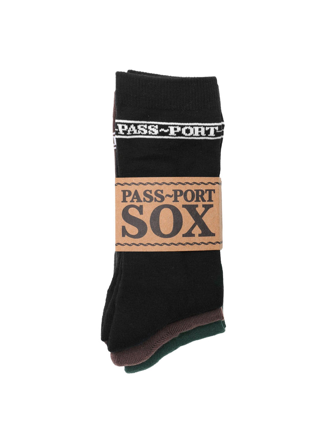 Passport Hi Sox 3 Pack - Black / Brown / Forest Green