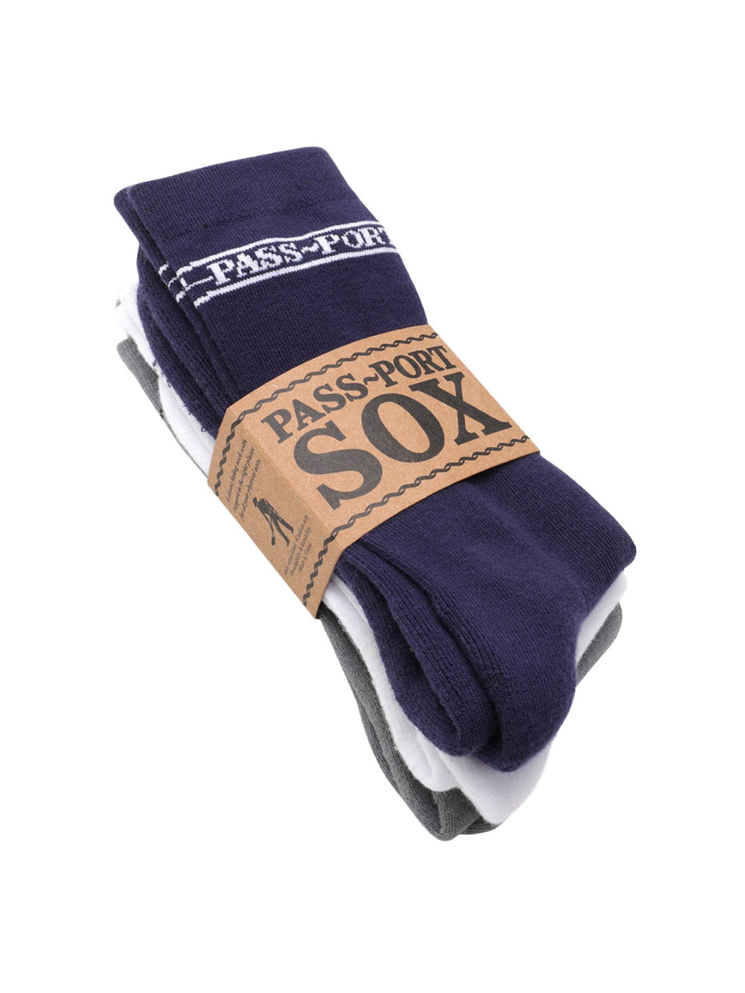 Passport Hi Sox 3 Pack - Navy / White / Gray