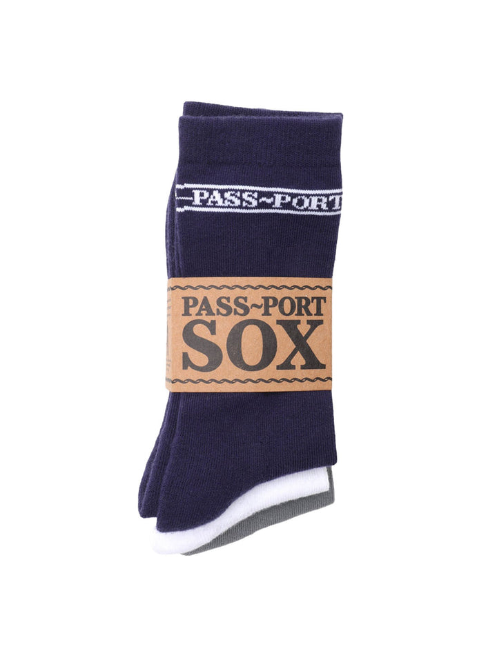 Passport Hi Sox 3 Pack - Navy / White / Gray