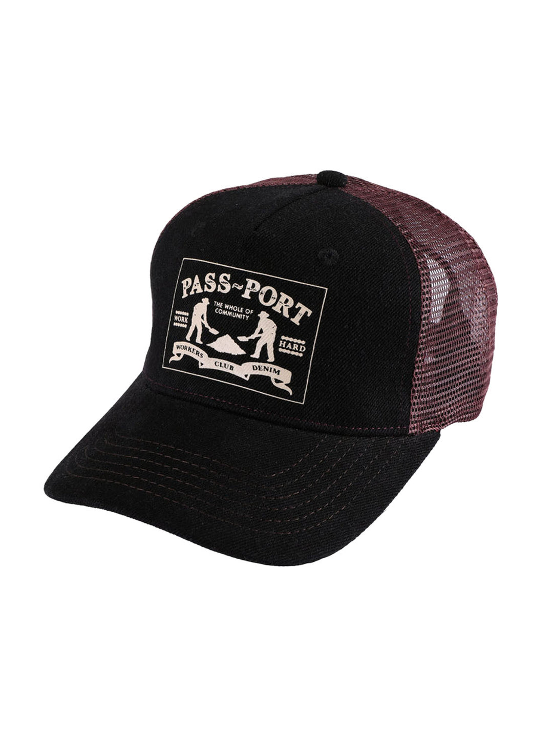 Passport Workers Club Denim Packers Trucker - Washed Black
