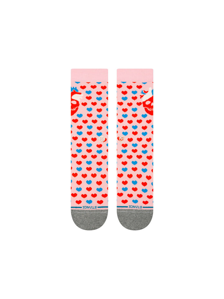 Stance Hearted Crew Sock - Pink