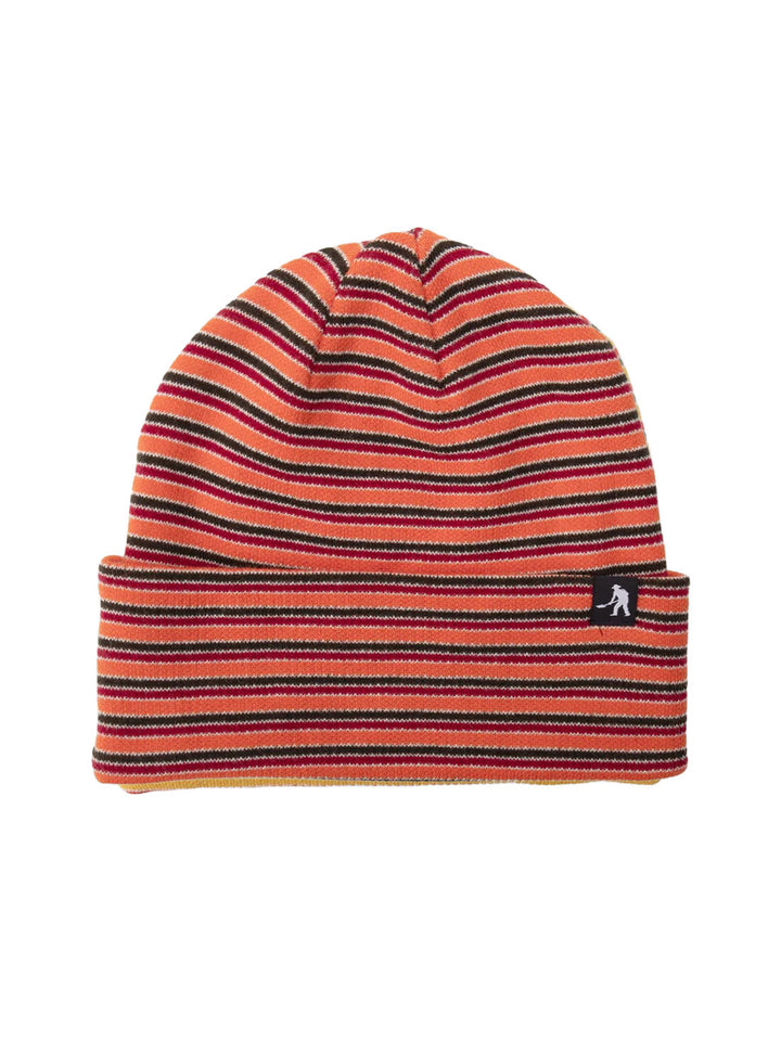 Passport Organic Stripe Knit Beanie - Orange
