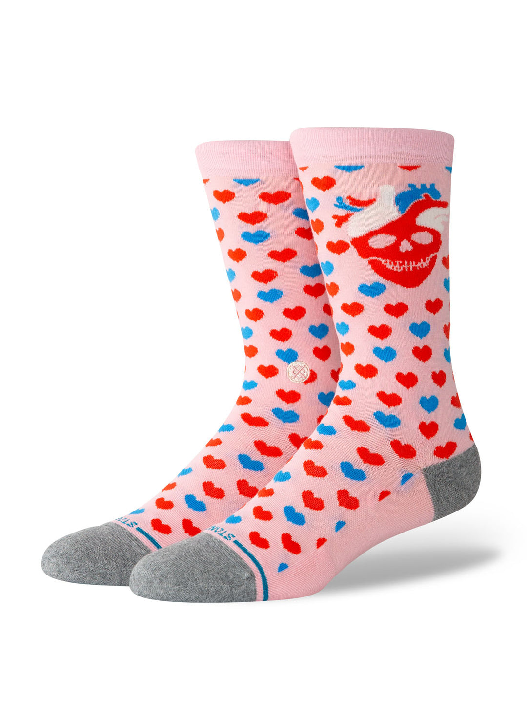 Stance Hearted Crew Sock - Pink