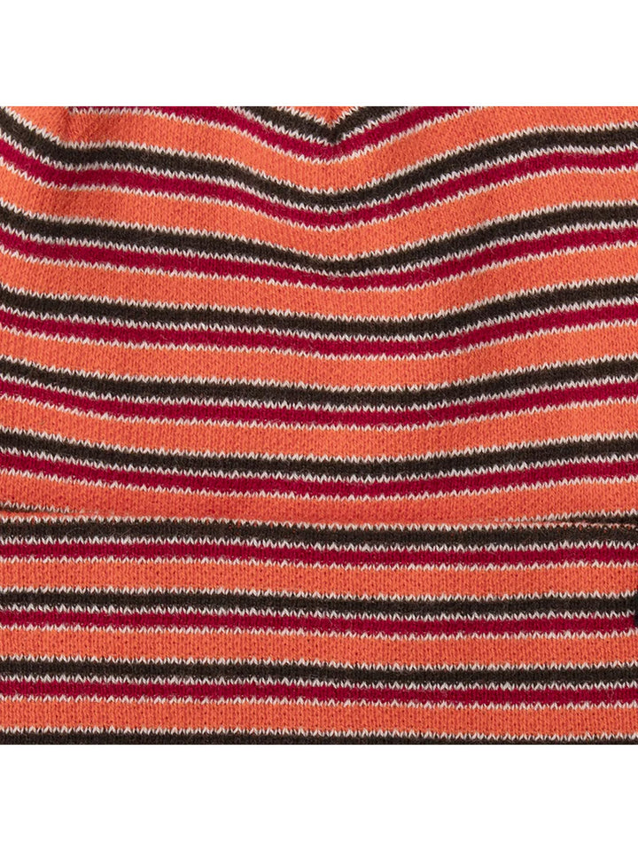 Passport Organic Stripe Knit Beanie - Orange