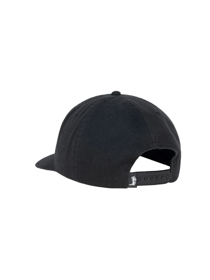Stussy Big Stock Mid Depth Cap - Shadow Black