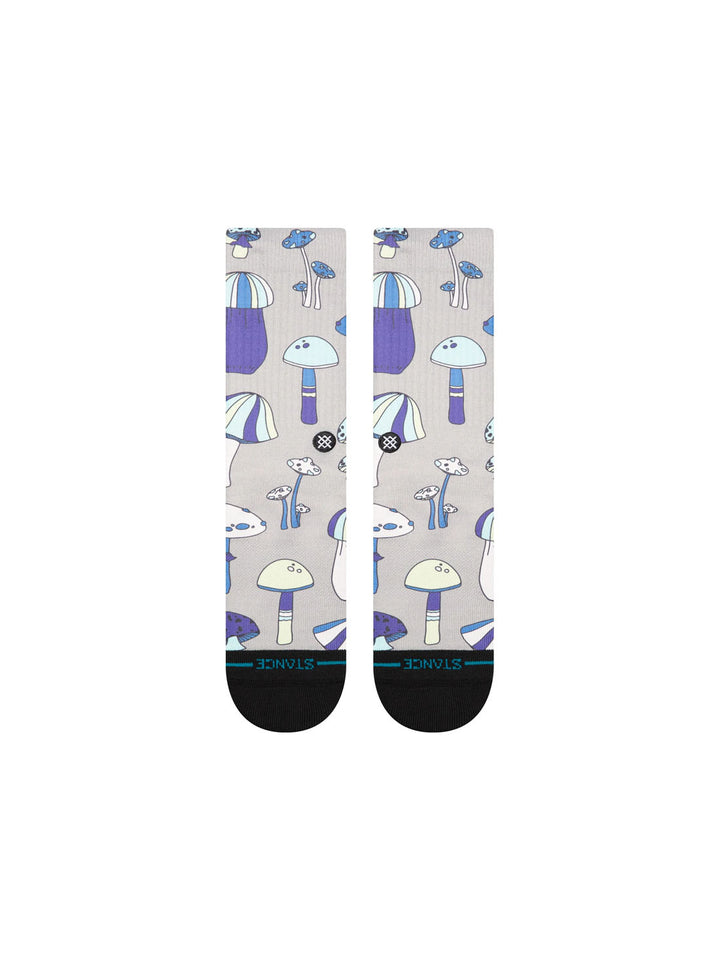 Stance Microbial Crew Sock - String Grey