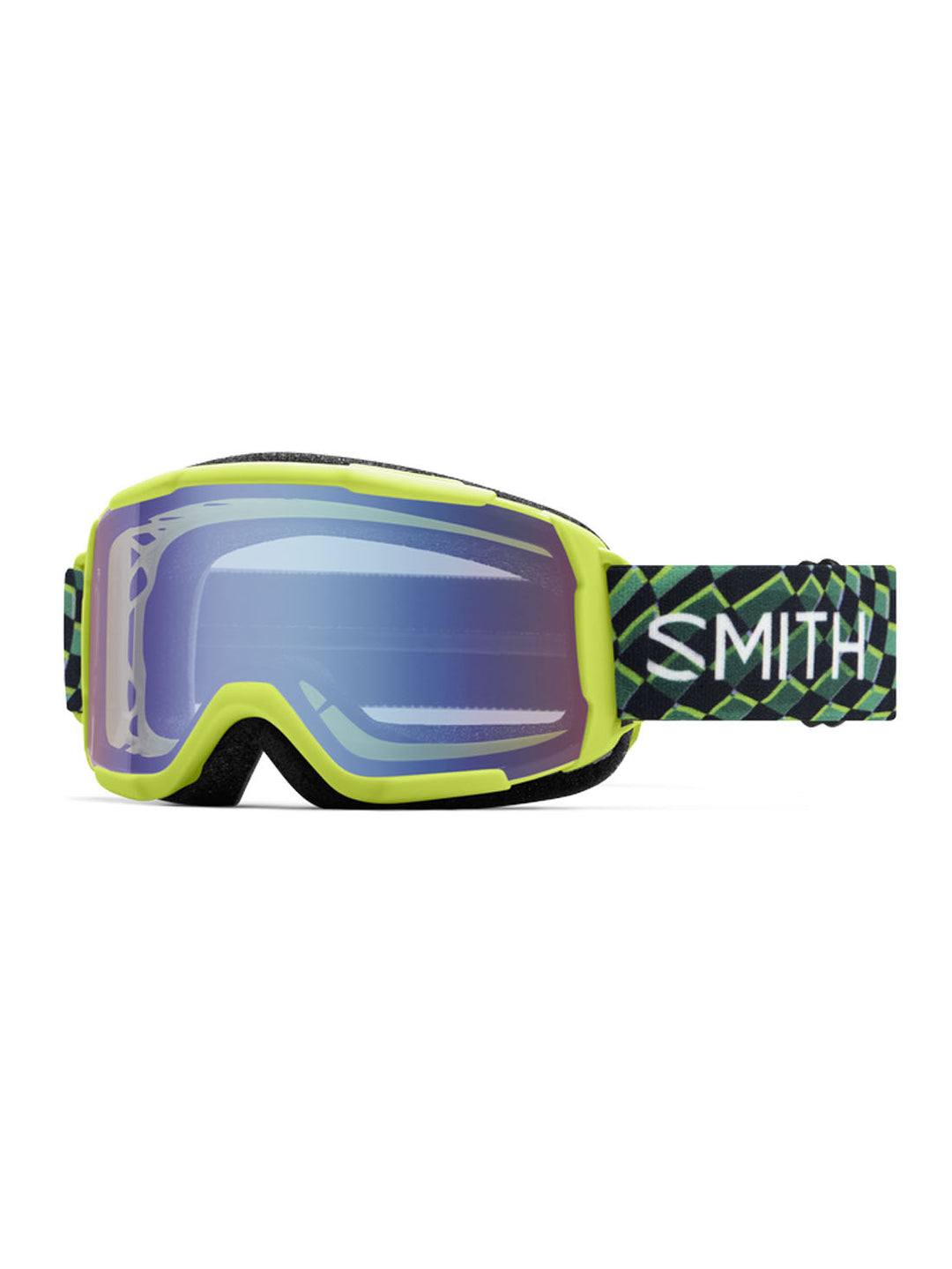2026 Smith Daredevil JR Goggles - Electric Lime Left Turn / Blue Sensor Mirror Lens
