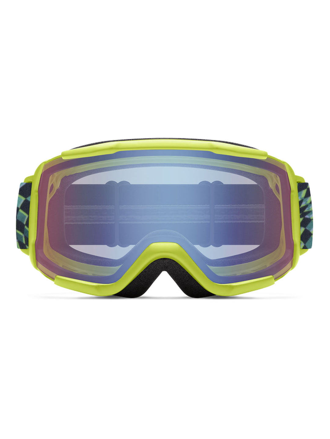 2026 Smith Daredevil JR Goggles - Electric Lime Left Turn / Blue Sensor Mirror Lens