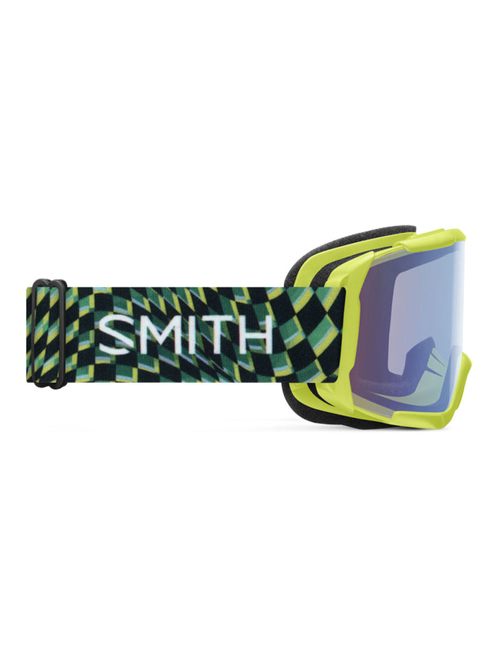 2026 Smith Daredevil JR Goggles - Electric Lime Left Turn / Blue Sensor Mirror Lens