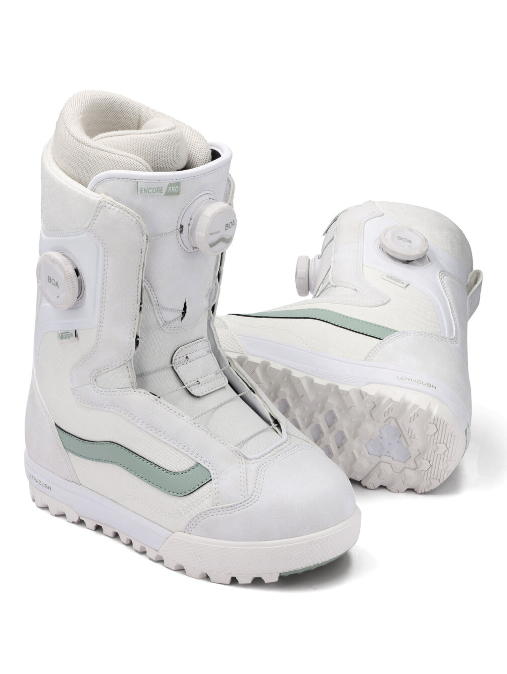 2026 Vans Encore Pro 30th Anniversary Womens Snowboard Boot - White / Grey Olive