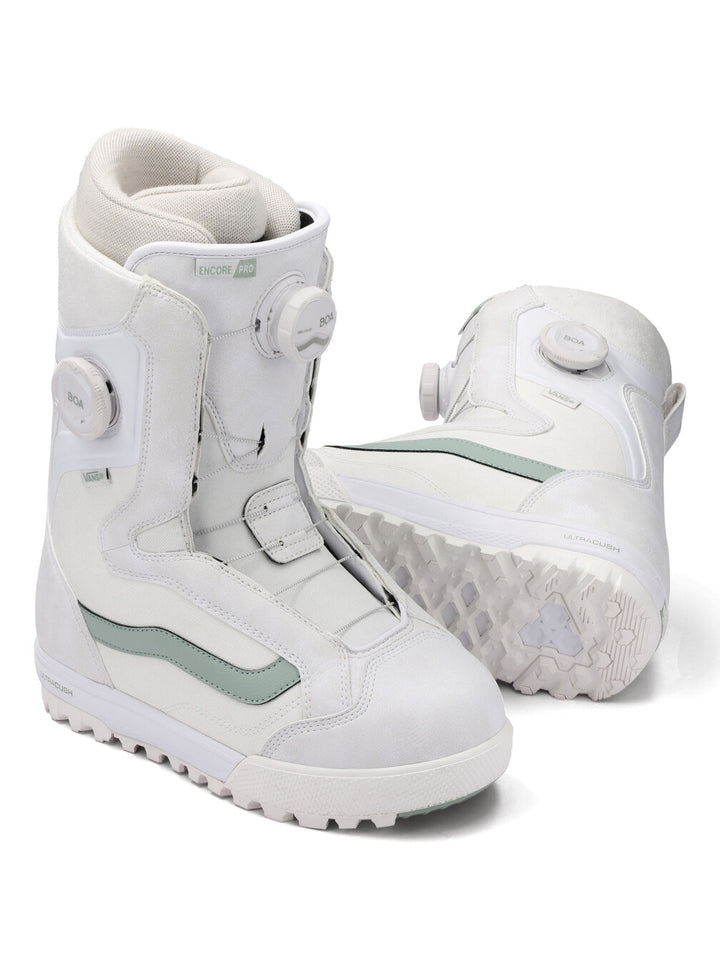 2026 Vans Encore Pro 30th Anniversary Womens Snowboard Boot - White / Grey Olive