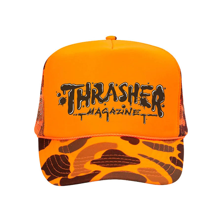 Thrasher Wet Paint Trucker - Orange Camo