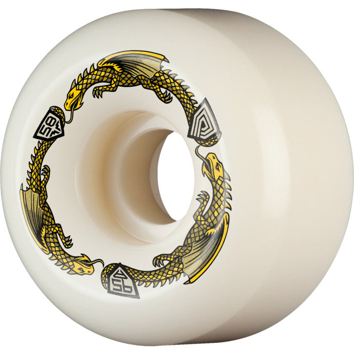 Powell Dragon Yellow 95a - 58mm x 33mm