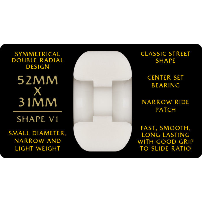 Powell Dragon Yellow 95a - 52mm x 31mm
