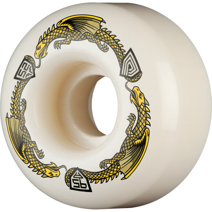 Powell Dragon Yellow 95a - 52mm x 31mm