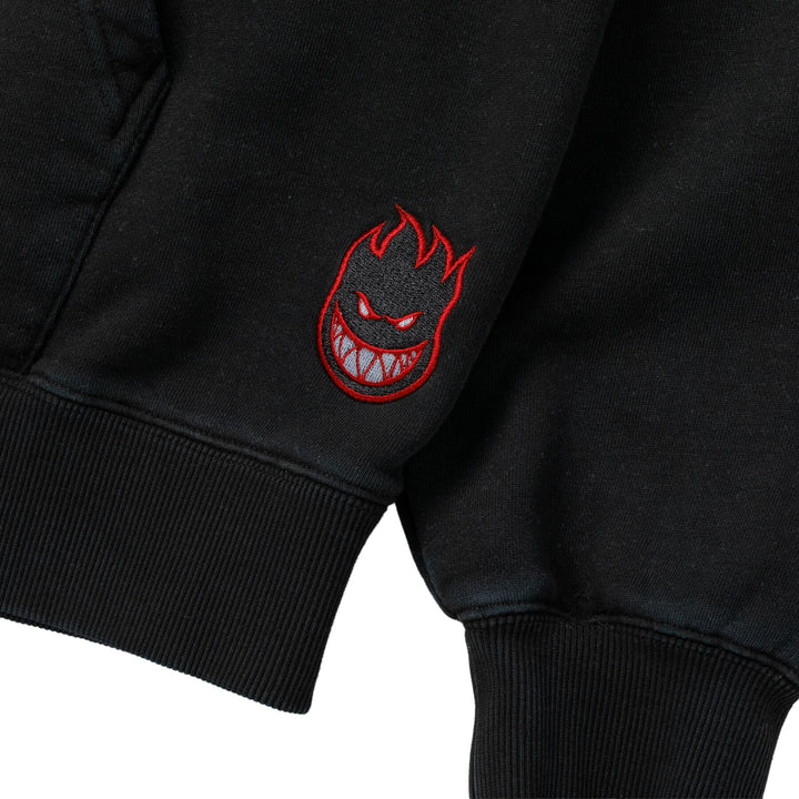 Spitfire Lil Bighead Hoodie - Black Vintage Wash