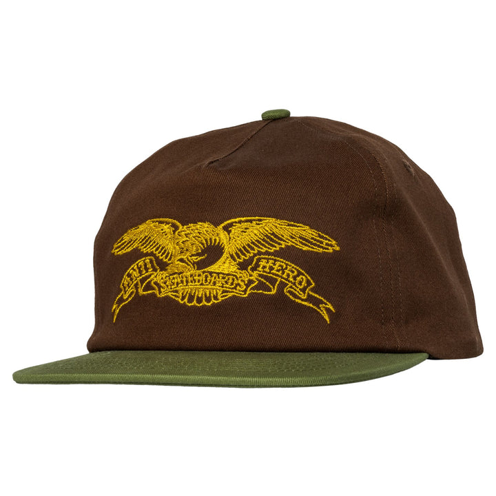 Anti-Hero Basic Eagle Snapback - Brown / Gold