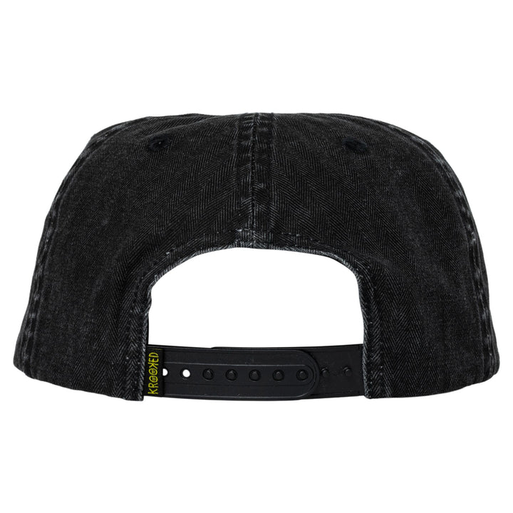 Krooked Adjustable Eyes Snapback - Washed Black